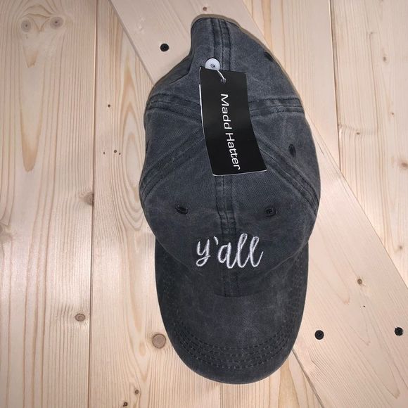 MADD HATTER || Charcoal Baseball “Y’all” Cap - Picture 5 of 6
